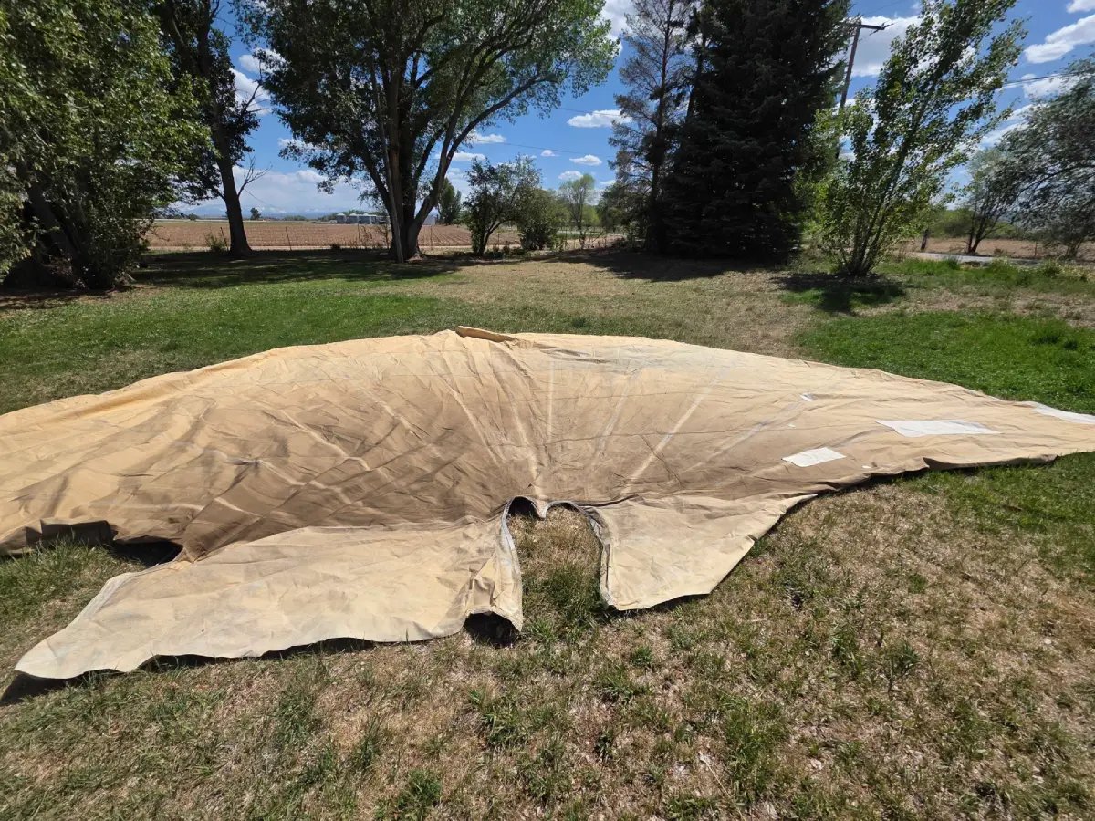 Canvas Tipi Repair — Multi-Tear Restoration — canvas_tent
