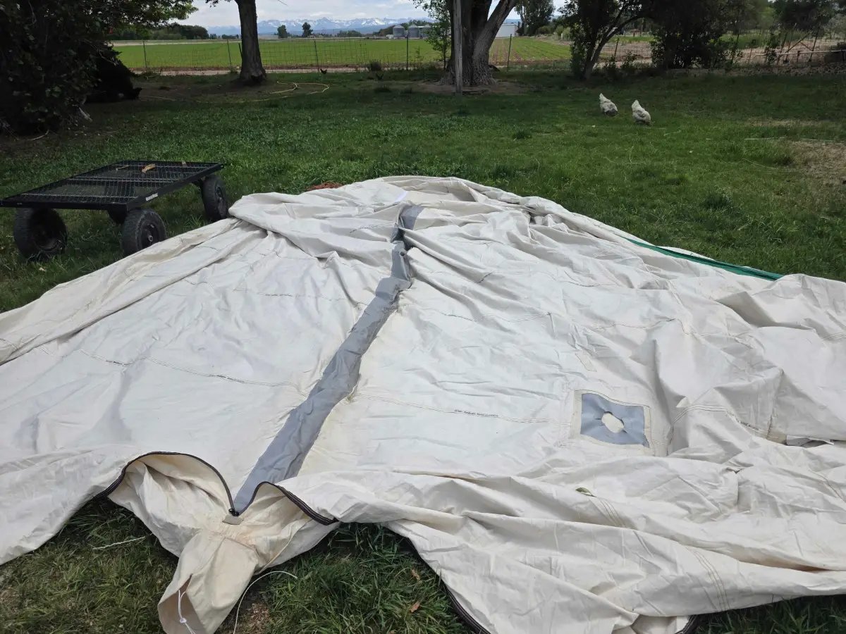 Wall Tent Restoration — Window Flap, Stove Pipe & Ridge Pole Sleeves